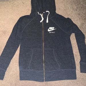 Gray Nike full zip sweatshirt